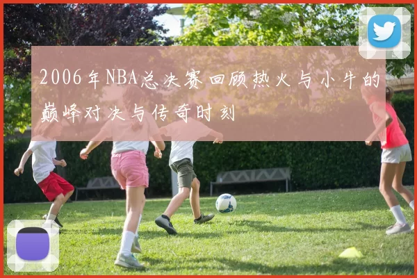 2006年NBA总决赛回顾热火与小牛的巅峰对决与传奇时刻
